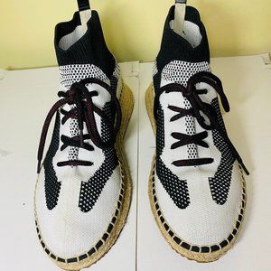 Alexander Wang Black White Striped Sock Sneakers